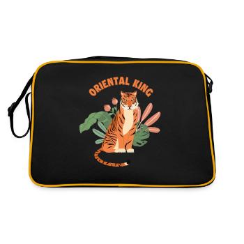 Oriental King Big Cat King Tiger Siberian - Retro Bag - black/gold - Back