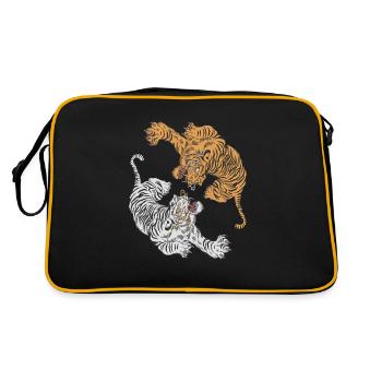 Tiger Yin Yang Big Cat King Tiger Siberian - Retro Bag - black/gold - Back