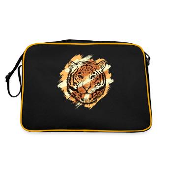 King Tiger Wildcat Big Cat Tigre de Sibérie - Sac Retro - noir/or - Dos
