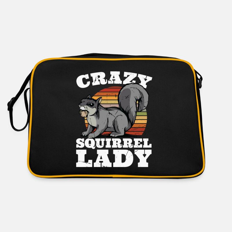 Crazy Squirrel Lady Squirrel Fuchshörnchen Retro Tasche