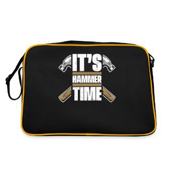 C’est l’heure du marteau Charpentier Technicien en bois Charpentier - Sac Retro - noir/or - Dos