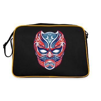 Lucha Libre Mexikanische Wrestling Maske Luchador - Retro Tasche - Schwarz/Gold - Hinten