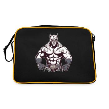 Lucha Libre Mexikanische Wrestling Maske Luchador - Retro Tasche - Schwarz/Gold - Hinten