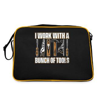 I Work With a Bunch Of Tools Schreiner Carpenter - Retro Bag - black/gold - Back