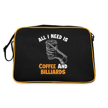 Coffee and Billiards Billiards Snooker - Retro Tasche - Schwarz/Gold - Hinten