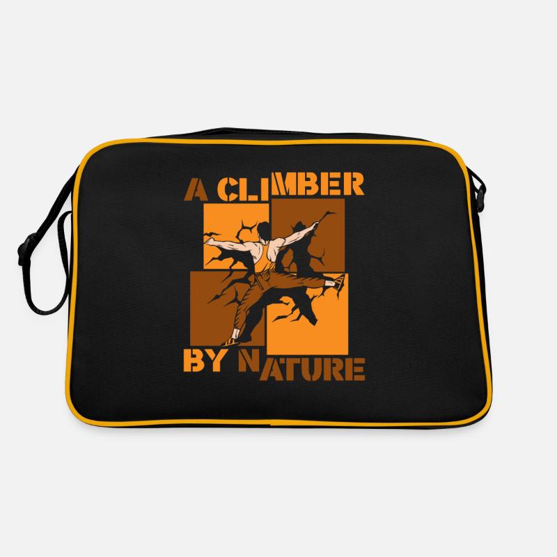 A Climber By Nature Bouldering Sport Climbing Retro Bag