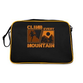 Climb Every Mountain Sportklettern Speedklettern - Retro Tasche - Schwarz/Gold - Hinten