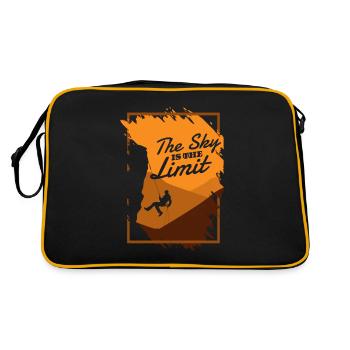 The Sky Is The Limit Alpinklettern Sportklettern - Retro Tasche - Schwarz/Gold - Hinten