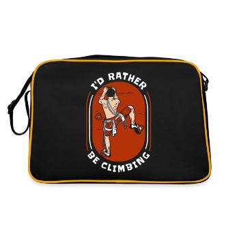 I'd Rather Be Climbing Speedklettern - Retro Tasche - Schwarz/Gold - Hinten