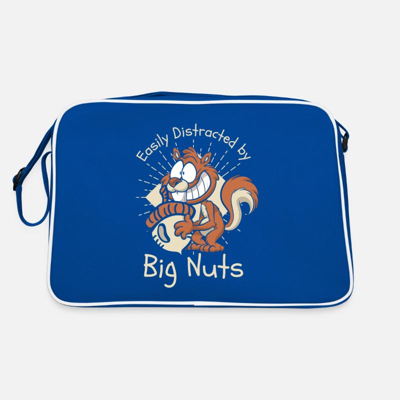 Easily Distracted By Big Nuts Squirrel Retro Bag