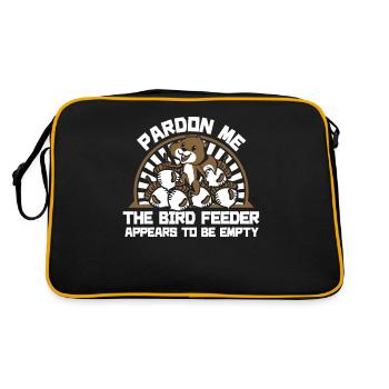 Bird Feeder Appears To Be Empty Fox Squirrel - Retro Bag - black/gold - Back