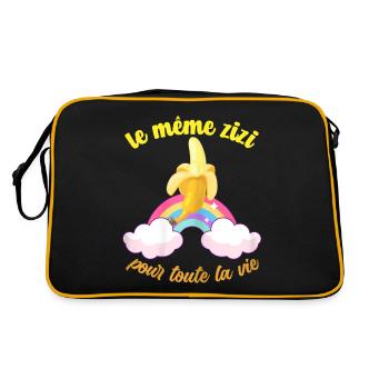 idée Cadeau EVJF Future Mariée Humour Zizi - Sac Retro - noir/or - Dos