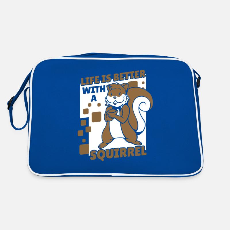 Life is Better with a Squirrel Squirrel Retro Bag