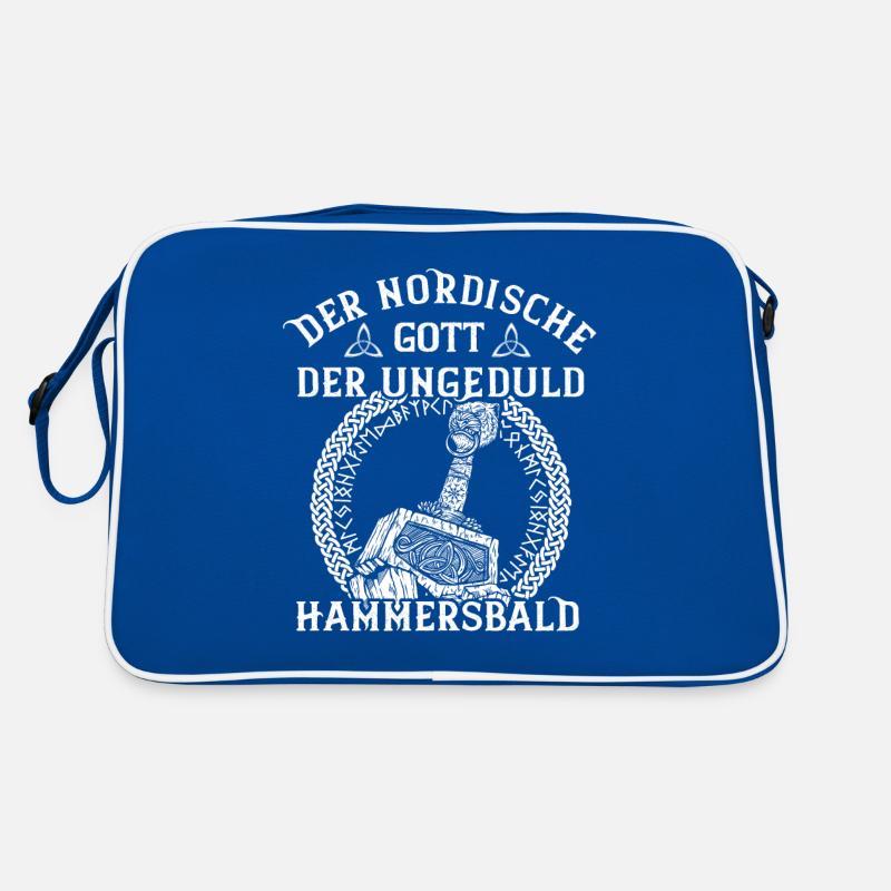 Hammersbald - Lustiger Wikinger Spruch mit Hammer Retro Tasche