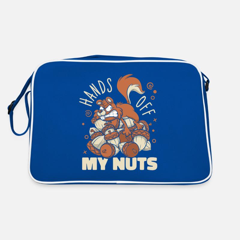 Hands Off My Nuts Grauhörnchen Squirrel Retro Tasche