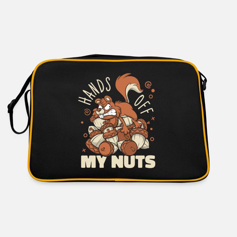 Hands Off My Nuts Grey Squirrel Retro Bag