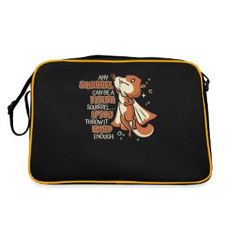 Any Squirrel Can Be A Flying Squirrel Squirrel - Retro Bag - black/gold - Back