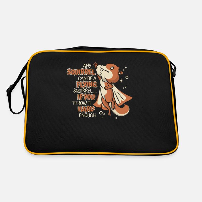 Any Squirrel Can Be A Flying Squirrel Squirrel Retro Tasche