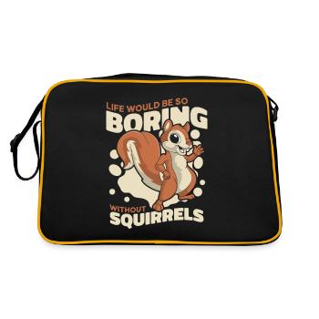 La vie serait ennuyeuse sans le fuchshörnchen - Sac Retro - noir/or - Dos
