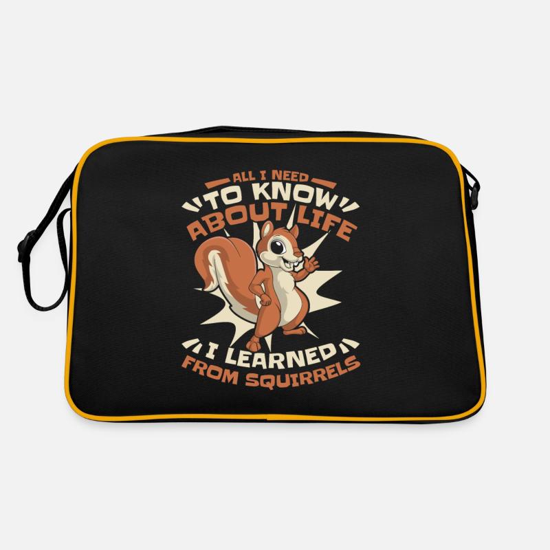 I Learned From Squirrels Squirrel Fuchshörnchen Retro Tasche