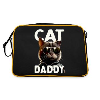 Cat Daddy Cats Father Cat Dad Dad Father's Day Cat - Retro Bag - black/gold - Back