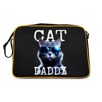 Cat Daddy Cats Father Cat Dad Dad Father's Day Cat - Retro Bag - black/gold - Back