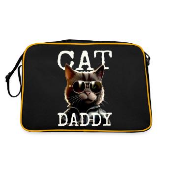 Cat Daddy Cats Father Cat Dad Dad Father's Day Cat - Retro Bag - black/gold - Back