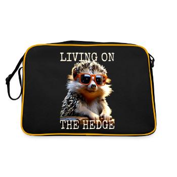 Hedgehog Living on the Hedge Echinoid Love Hedgehog - Retro Bag - black/gold - Back