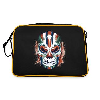 Lucha Libre Mexikanische Wrestling Maske Luchador - Retro Tasche - Schwarz/Gold - Hinten