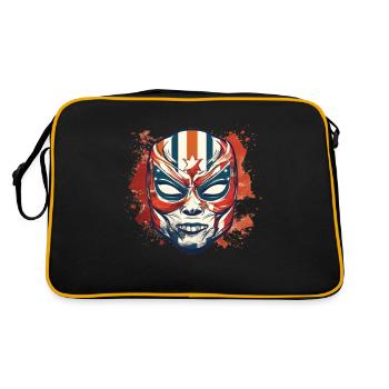 Lucha Libre Mexikanische Wrestling Maske Luchador - Retro Tasche - Schwarz/Gold - Hinten