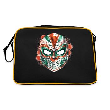 Lucha Libre Mexikanische Wrestling Maske Luchador - Retro Tasche - Schwarz/Gold - Hinten