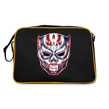 Lucha Libre Mexikanische Wrestling Maske Luchador - Retro Tasche - Schwarz/Gold - Hinten