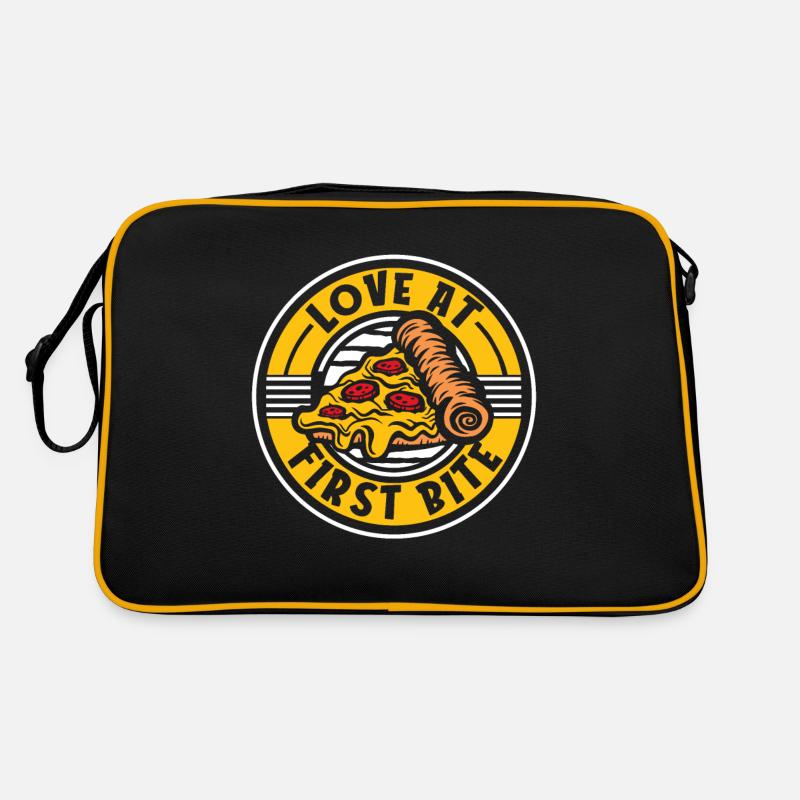 Love At First Bite Pizzaofen Pizza Pizzablech Retro Tasche