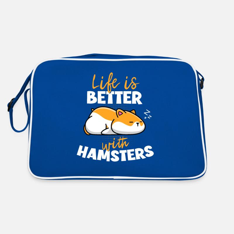Life is Better with a Hamster Golden Hamster Breeder Retro Bag