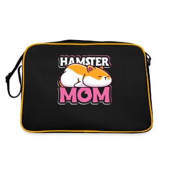 Hamster Mom Golden Hamster Dwarf Hamster European Hamster - Retro Bag - black/gold - Back