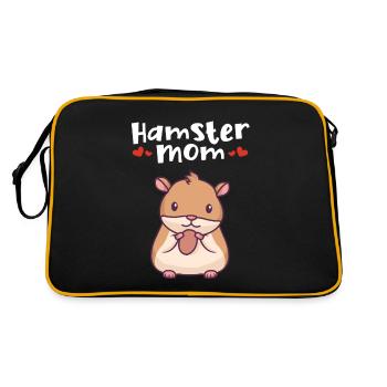 Hamster Mom Golden Hamster Dwarf Hamster European Hamster - Retro Bag - black/gold - Back