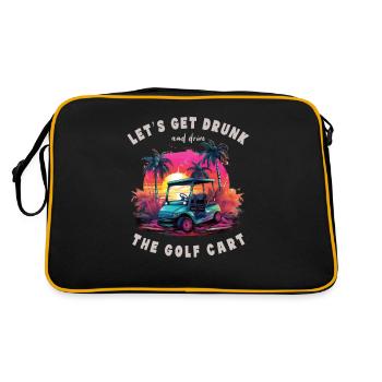 Soyons ivres et conduisons la voiturette de golf - Sac Retro - noir/or - Dos