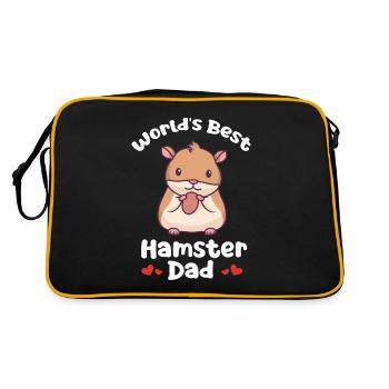 World's Best Hamster Dad European Hamster Golden Hamster - Retro Bag - black/gold - Back