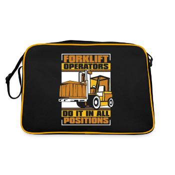 Faites-le dans toutes les positions Chariot élévateur télescopique - Sac Retro - noir/or - Dos