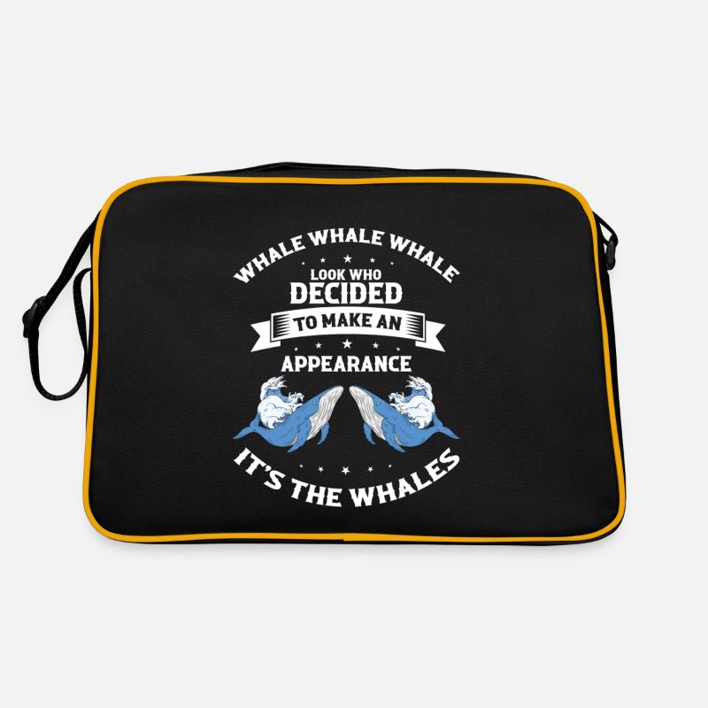 Wal-Design für Wale und Blauwale oder Belugawale Retro Tasche