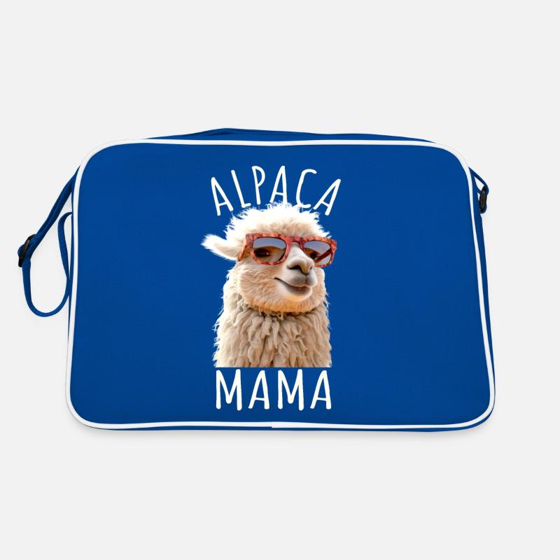 Alpaka Mama Alpaca Mutter Lama Muttertag Alpaka Retro Tasche