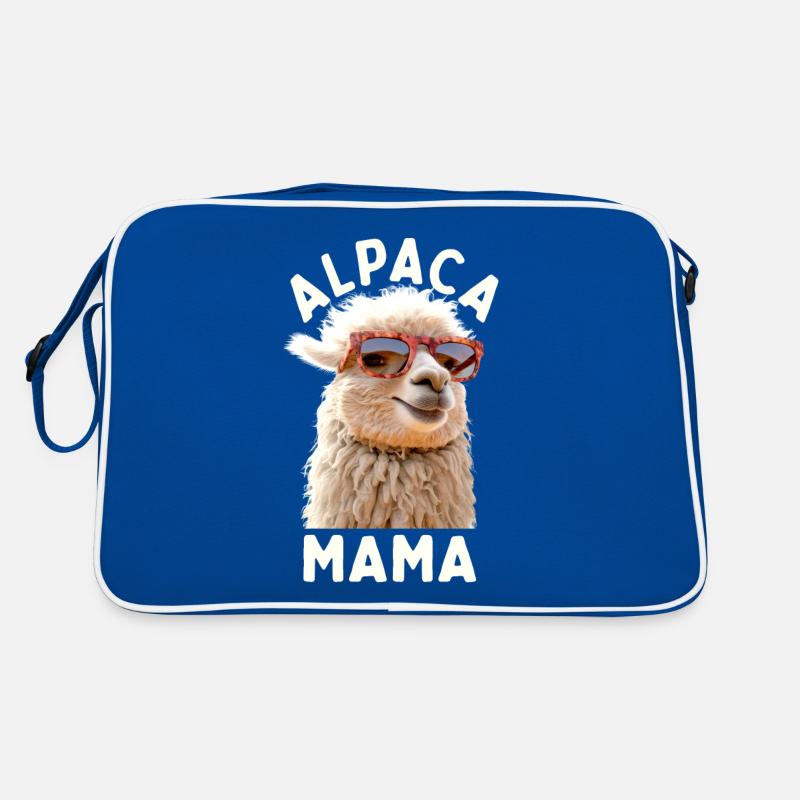 Alpaka Mama Alpaca Mutter Lama Muttertag Alpaka Retro Tasche