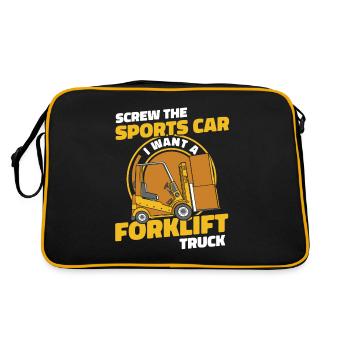 Vis le conducteur de chariot élévateur de voiture de sport - Sac Retro - noir/or - Dos