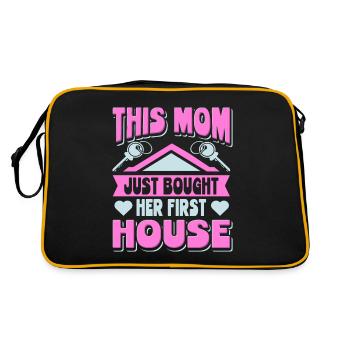 Maman cette maman a acheté sa première maison - Sac Retro - noir/or - Dos