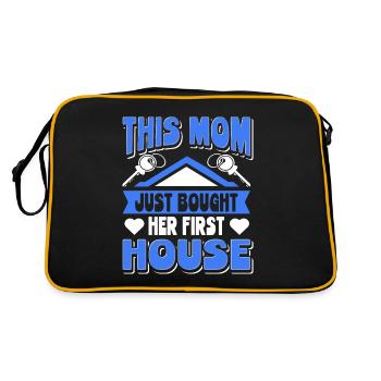 Maman cette maman a acheté sa première maison - Sac Retro - noir/or - Dos