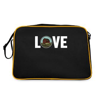 Love Agriculture Agriculteur Biologique Agriculteur Agronome - Sac Retro - noir/or - Dos