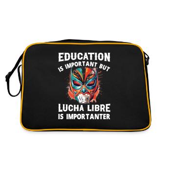 Lucha Libre Mexikanische Wrestling Maske Luchador - Retro Tasche - Schwarz/Gold - Hinten