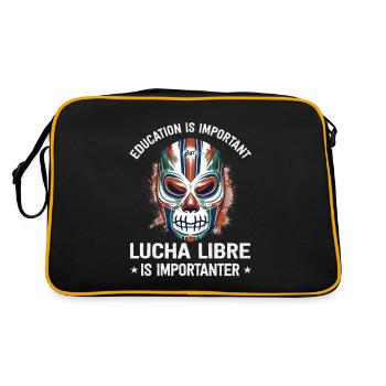 Lucha Libre Mexikanische Wrestling Maske Luchador - Retro Tasche - Schwarz/Gold - Hinten