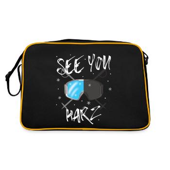 Harz Ski Monts Métallifères Snowboard - Sac Retro - noir/or - Dos
