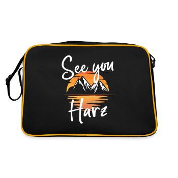 Harz Ski Monts Métallifères Snowboard - Sac Retro - noir/or - Dos